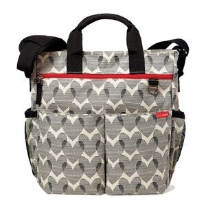 Skip Hop Duo signature heart diaper bag